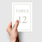 Modern Elegant Sage Green Wedding Kaart