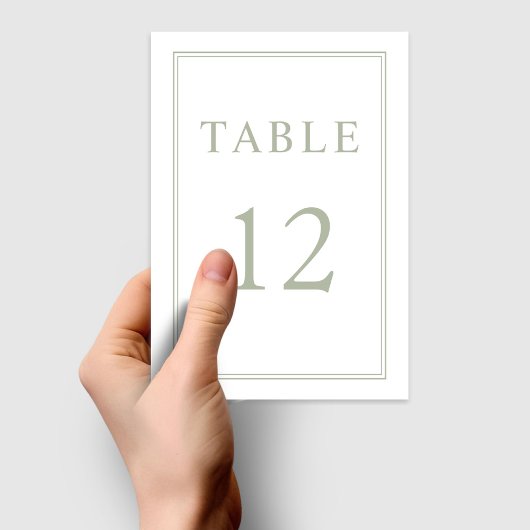 Modern Elegant Sage Green Wedding Kaart