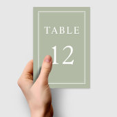 Modern Elegant Sage Green Wedding Kaart