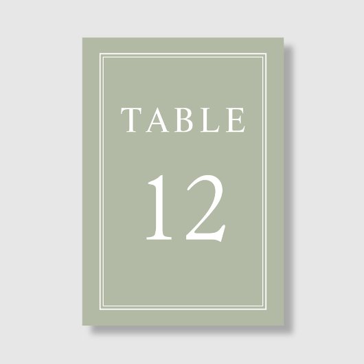 Modern Elegant Sage Green Wedding Kaart