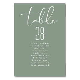 Modern Elegant Sage Green Wedding Seating Chart Kaart