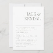 Modern Elegant Sage Groen | Bewerkbare namen Bruil Kaart (Voorkant)