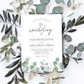 Modern Elegant Sage Groen Bruiloft Kaart