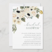 Modern Elegant Sage Ivoor Bloemen Vrijgezellenfees Kaart (Voorkant)