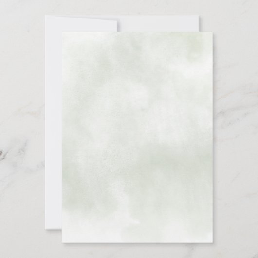 Modern Elegant Sage Ivoor Bloemen Vrijgezellenfees Kaart (Achterkant)