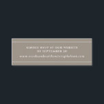 Modern Elegant Sand Website RSVP \ Registry Kaart Mini Visitekaartje<br><div class="desc">Voeg extra informatie toe met deze elegante kleine kaart. Ideaal voor website of e-mail RSVP-details,  of een ander kort bericht dat u wilt als cadeau register winkels,  receptie adres... . Zand,  taupe toon met tekst en fijne strepen in wit. Onderdeel van onze "Earth Tones Waterverf" bruiloft en evenementen collectie.</div>