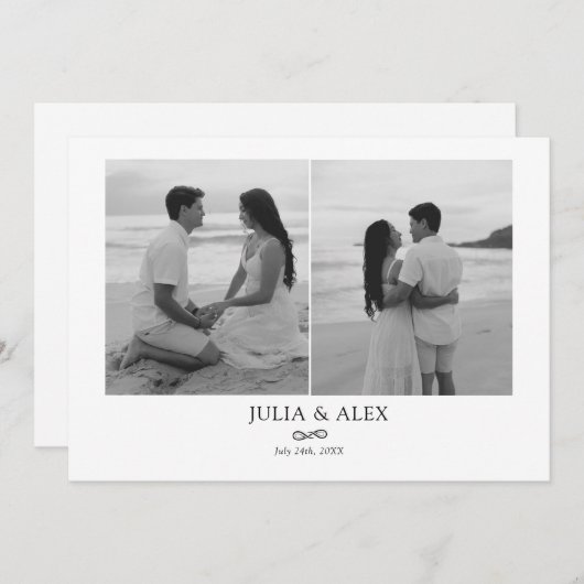 Modern Elegant Save the Date (Voorkant / Achterkant)