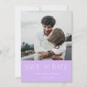 Modern Elegant Save the Date Lavender (Voorkant)