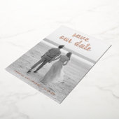 Modern Elegant Save the Date Wedding Folie Uitnodiging (Gedraaid)