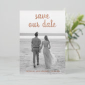 Modern Elegant Save the Date Wedding Folie Uitnodiging (Staand Voorkant)