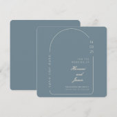 Modern Elegant Save the Date Wedding Kaart (Voorkant / Achterkant)