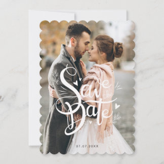 Modern Elegant Save the Date Wedding Uitnodiging