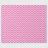 Modern, elegant, schattig roze witte chevron cadeaupapier (Vlak)