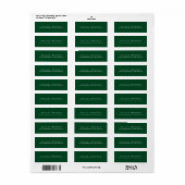 Modern Elegant Schattige Uniek Bos Groen Gekleurd Etiket (Full Sheet)