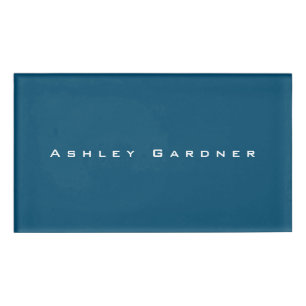 Modern Elegant Schattige Uniek Stijlvol Ocean Blue Naambadge