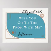 Modern Elegant School Proposal Prom Sign Poster (Voorkant)