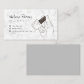 modern elegant schoonheidssalon spijkerkunst Visit Visitekaartje (Voorkant / Achterkant)