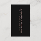 Modern Elegant Scissors Comb Hair Black Visitekaartje (Achterkant)