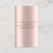 Modern Elegant Scissors Comb Hair Rose Gold Visitekaartje (Achterkant)