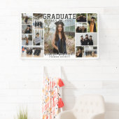 Modern Elegant Script 13 Foto Afstuderen Spandoek (Insitu)