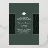 Modern | Elegant Script 1 Foto Folie Afstudeerder Uitnodiging (Achterkant)