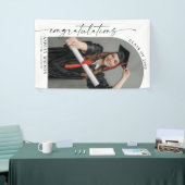 Modern elegant script 1 Foto verticaal Afstuderen Spandoek (Beurs)