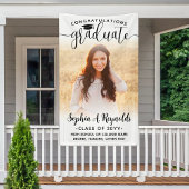 Modern elegant script 1 Foto verticaal Afstuderen Spandoek