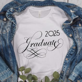 Modern Elegant Script 2025 Afstuderen T-shirt