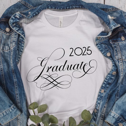 Modern Elegant Script 2025 Afstuderen T-shirt