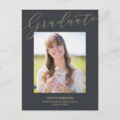Modern Elegant Script 2025 Foto Afstuderen Briefkaart (Voorkant)