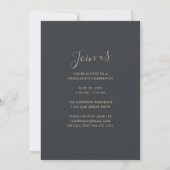 Modern Elegant Script 2025 Foto Graduation Party Kaart (Achterkant)