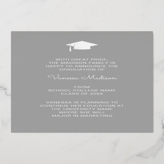 Modern elegant script | 2 Aankondiging foto-Afstud (Achterkant)