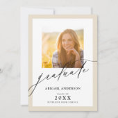 Modern Elegant Script 2 Foto Afstuderen (Voorkant)