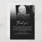 Modern Elegant Script 2-foto begrafenis/gedenkteke Bedankkaart (Achterkant)