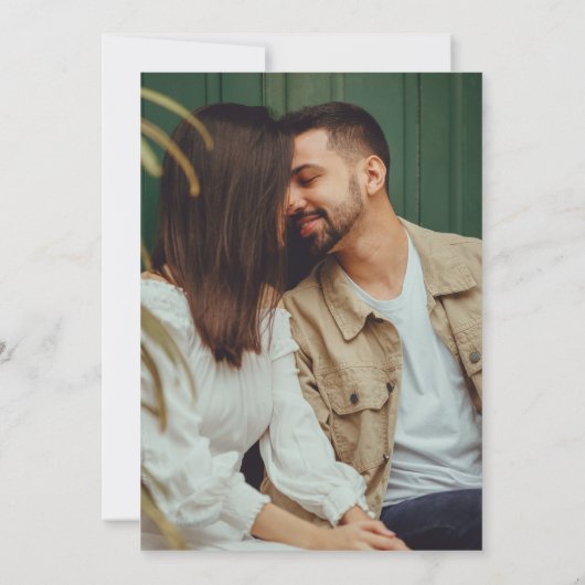 Modern Elegant Script 2 Photo Wedding Kaart (Achterkant)