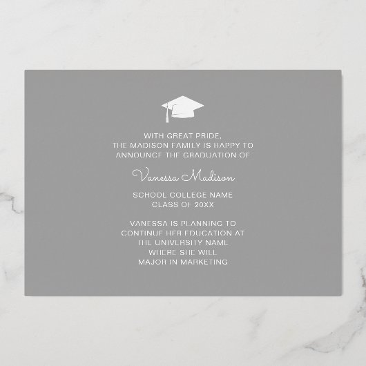 Modern elegant script | 3 Aankondiging van een fot (Achterkant)