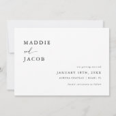 Modern Elegant Script 3 Fotobruiloft Save The Date (Achterkant)