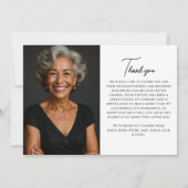 Modern Elegant Script 6-foto begrafenis / gedenkte Bedankkaart (Achterkant)