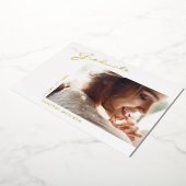 Modern elegant script | Aankondiging foto-Afstudee (Gedraaid)