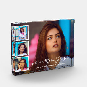 Modern Elegant Script Afbeelding Collage Afstudere Fotoblokken