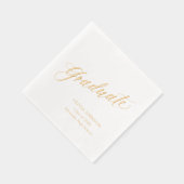 Modern Elegant Script Afstuderen eenvoudig Afstude Folie Servetten (Rechts)