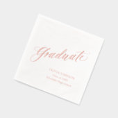 Modern Elegant Script Afstuderen eenvoudig Afstude Folie Servetten (Links)