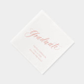 Modern Elegant Script Afstuderen eenvoudig Afstude Folie Servetten (Rechts)