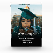 Modern Elegant Script Afstuderen Gift Fotoblokken (Voorkant)