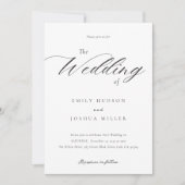 Modern Elegant Script Alles in één bruiloft Kaart (Voorkant)