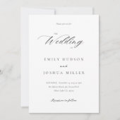 Modern Elegant Script Alles in één bruiloft Kaart (Voorkant)