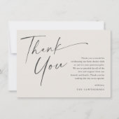 Modern Elegant Script Baby shower Bedankkaart (Voorkant)