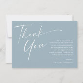 Modern Elegant Script Baby shower Bedankkaart (Voorkant)