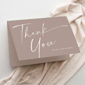 Modern Elegant Script Baby shower Bedankkaart