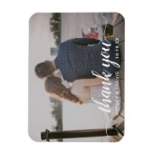 Modern Elegant Script Bedankt voor het huwelijk Magneet (Verticaal)